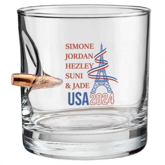 Discover Simone - Jordan - Hezley - Suni - Jade Bullet Whiskey Glasses, USA 2024 Olympics Bullet Whiskey Glasses
