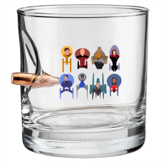 Discover Trek ships & captains 2020 Bullet Whiskey Glasses