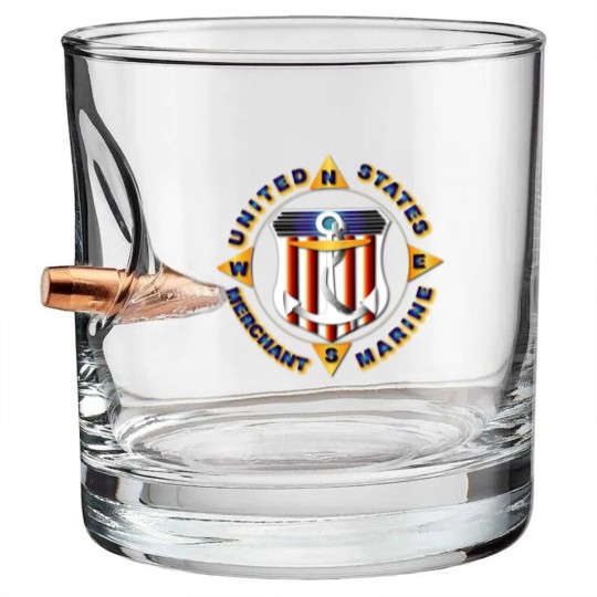 Discover Emblem - US Merchant Marine Bullet Whiskey Glasses