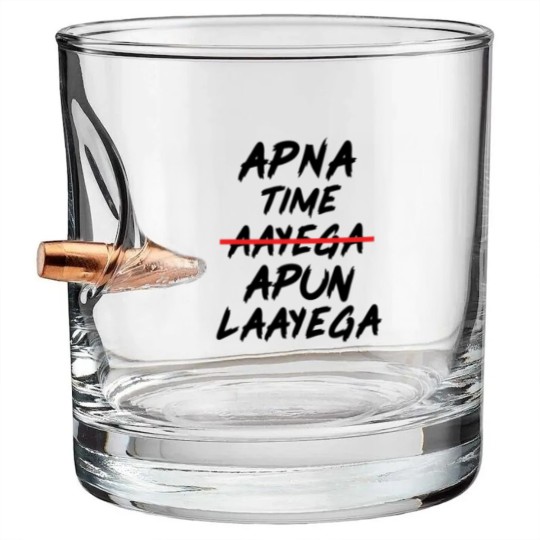 Discover APNA TIME APUN LAAYEGA Bullet Whiskey Glasses