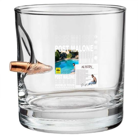Discover Post Malone Rap Bullet Whiskey Glasses, Vintage Posty Bullet Whiskey Glasses
