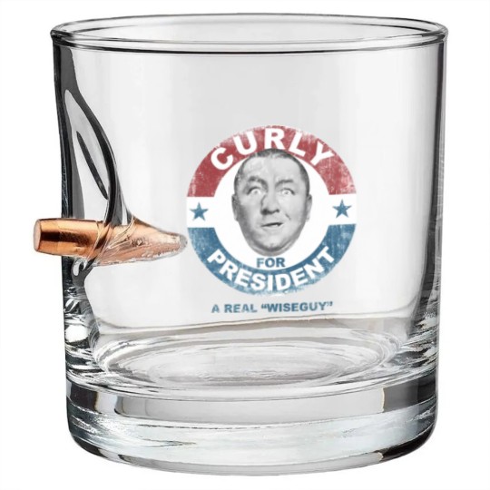 Discover Three Stooges Curly for President Bullet Whiskey Glasses