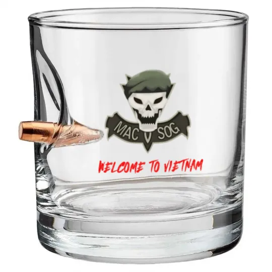 Discover macv sog welcome to vietnam Bullet Whiskey Glasses
