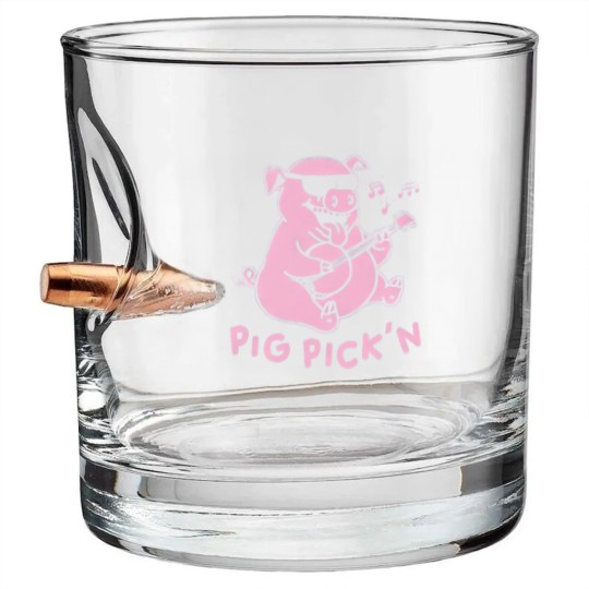 Discover Pig Playing Banjo Bullet Whiskey Glasses Bluegrass Bullet Whiskey Glasses Pig Pickin Bullet Whiskey Glasses BBQ Bullet Whiskey Glasses Bullet Whiskey Glasses