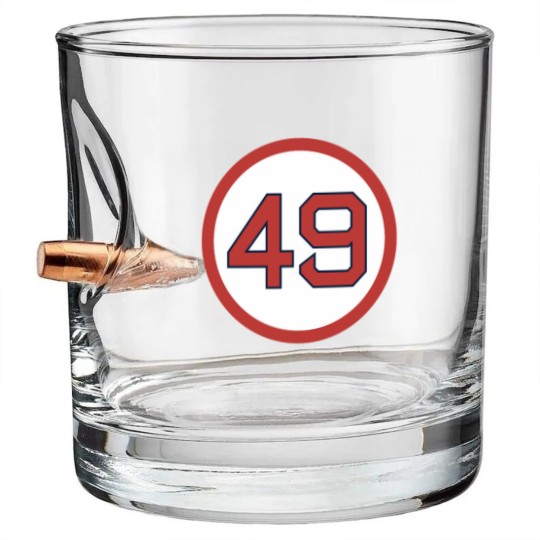 Discover Tim Wakefield 49 Jersey Number (2) 6+4+3=2 Boston Bullet Whiskey Glasses