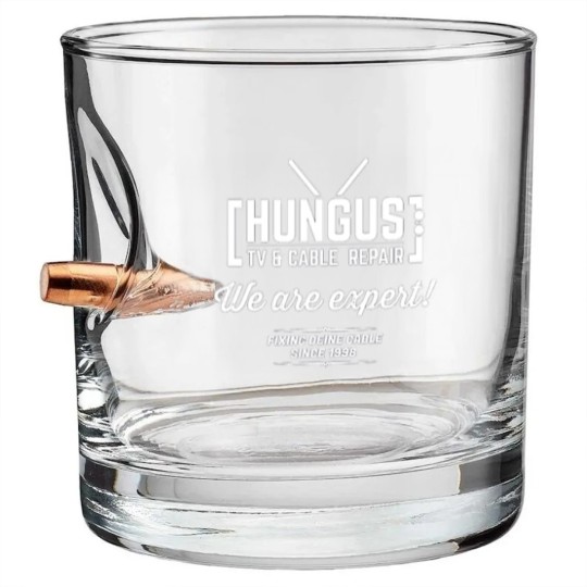 Discover Hungus TV & Cable Repair Bullet Whiskey Glasses