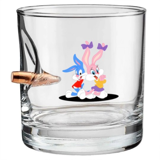 Discover Buster and Babs Bunny Bullet Whiskey Glasses
