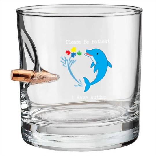 Discover Please Be Patient I Have Autism Classic Bullet Whiskey Glasses Bullet Whiskey Glasses