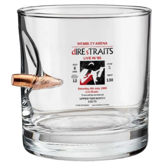 Discover Dire Straits Vintage Concert chandler Bullet Whiskey Glasses