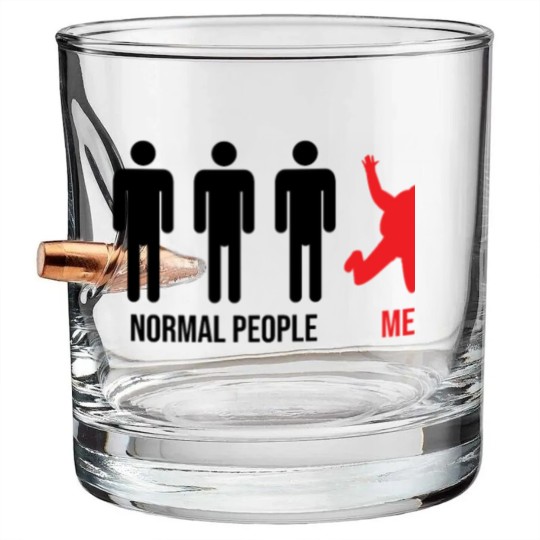 Discover Normal People Me Skydiver Skydive Funny Parachute Bullet Whiskey Glasses