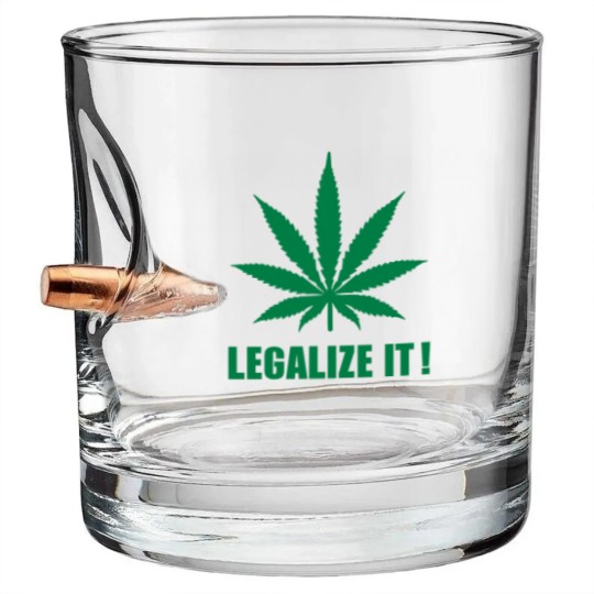 Discover Marijuana Legalize it Bullet Whiskey Glasses
