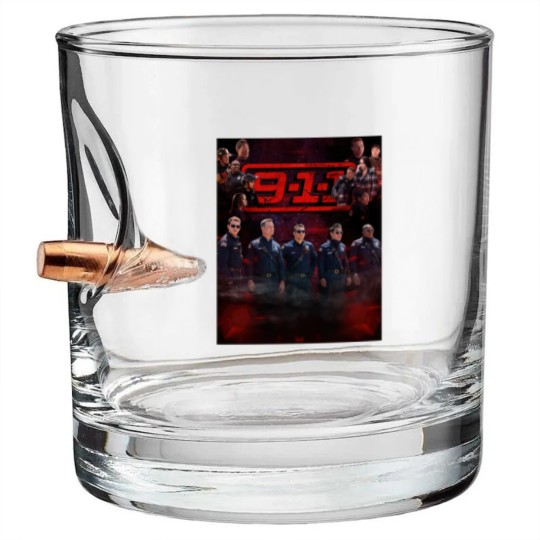 Discover 9-1-1  Cast Purple Red Haze Bullet Whiskey Glasses