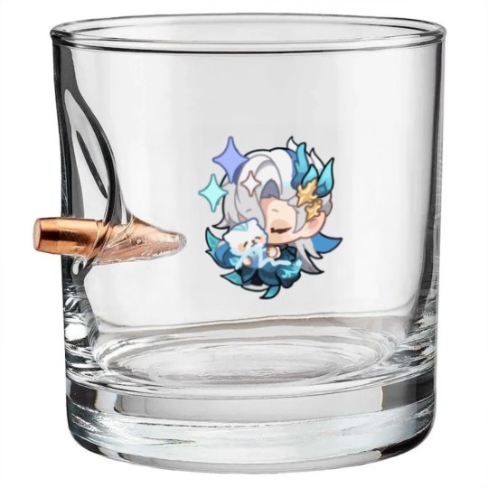 Discover Neuvillette Genshin Impact Canvas Print Bullet Whiskey Glasses