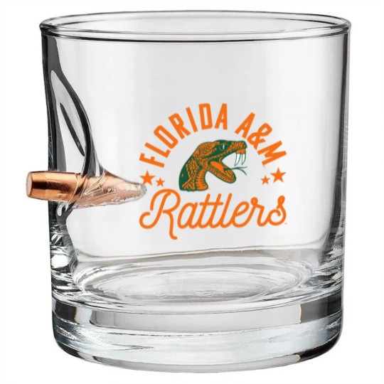 Discover am university famu logo Stickers Bullet Whiskey Glasses