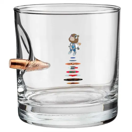 Discover Kan West Graduation Bullet Whiskey Glasses, The College Dropout