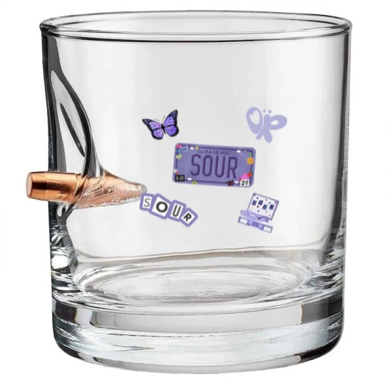 Discover Olivia Sour Tour 2023 Bullet Whiskey Glasses, Olivia Rodrigo Bullet Whiskey Glasses, Sour Album Bullet Whiskey Glasses