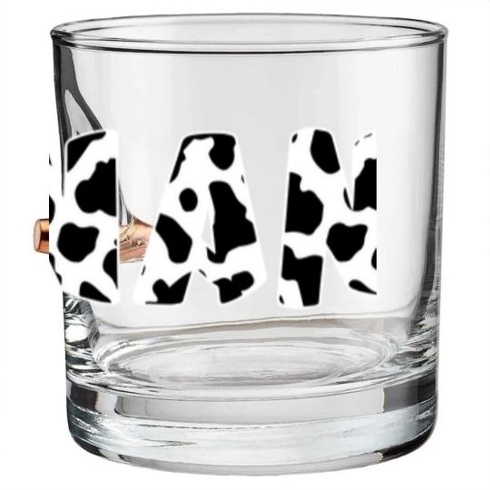 Discover Nana Cow Print Cow Pattern Bullet Whiskey Glasses