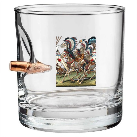 Discover Native American Dead Indian Warriors Bullet Whiskey Glasses