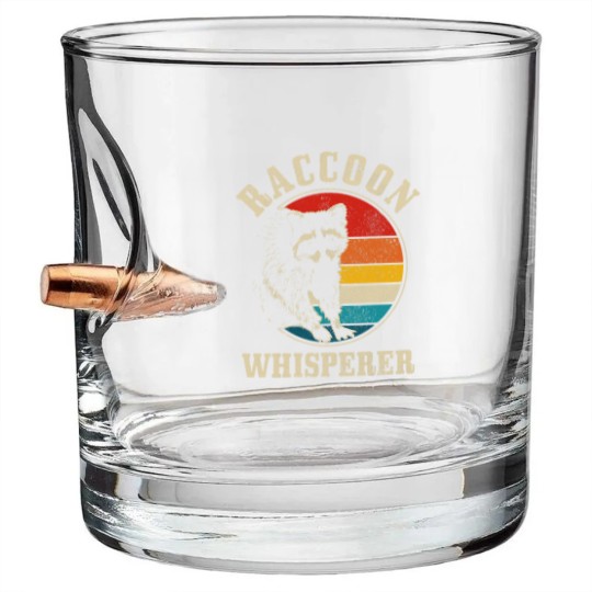 Discover Cats Raccoon Whisperer Vintage Retro Racoon Street Cat Bullet Whiskey Glasses