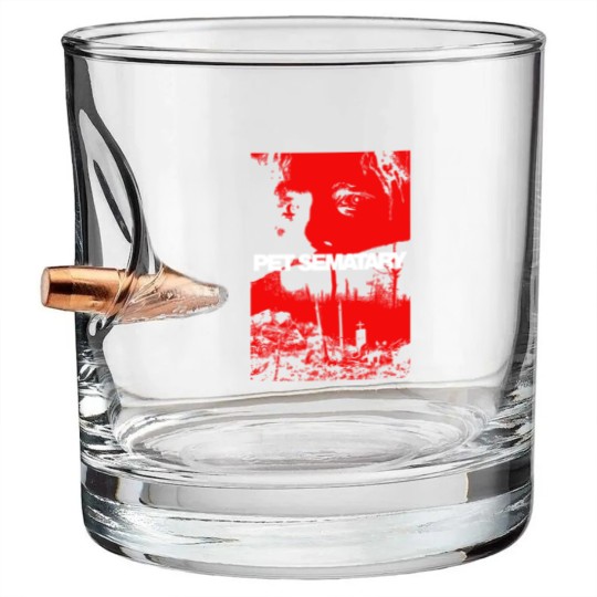 Discover Pet Sematary Poster Art Bullet Whiskey Glasses, Pet Sematary Decayed Cat Black Bullet Whiskey Glasses