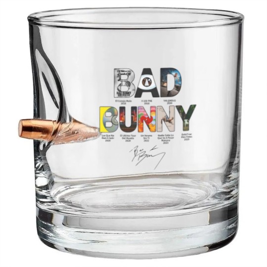 Discover Debi Tirar Ms Fotos Bullet Whiskey Glasses, Bad Bunny All Albums Bullet Whiskey Glasses, debi tirar mas fotos