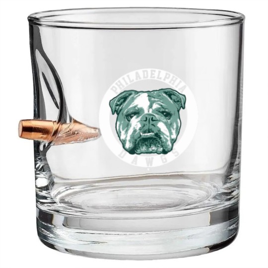 Discover philly dawgs philadelphia fooball shir Bullet Whiskey Glasses