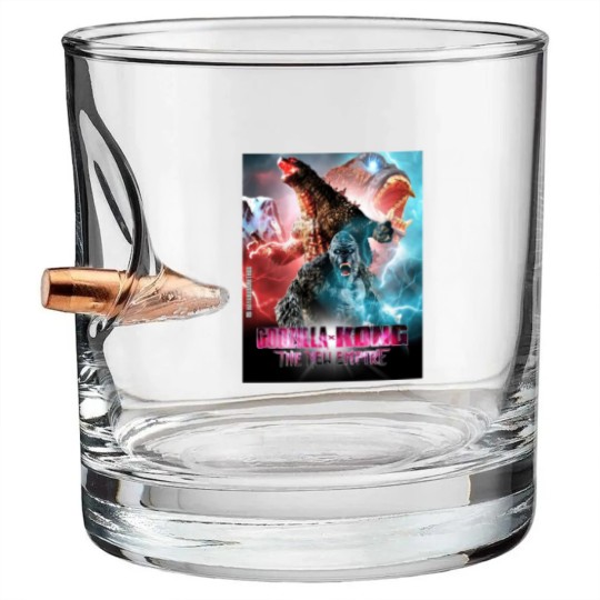 Discover god zilla X Kong The New Empire Bullet Whiskey Glasses
