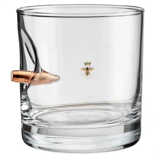 Discover Queen Bee Bullet Whiskey Glasses with Crown for Beekeepers & Bee Lovers