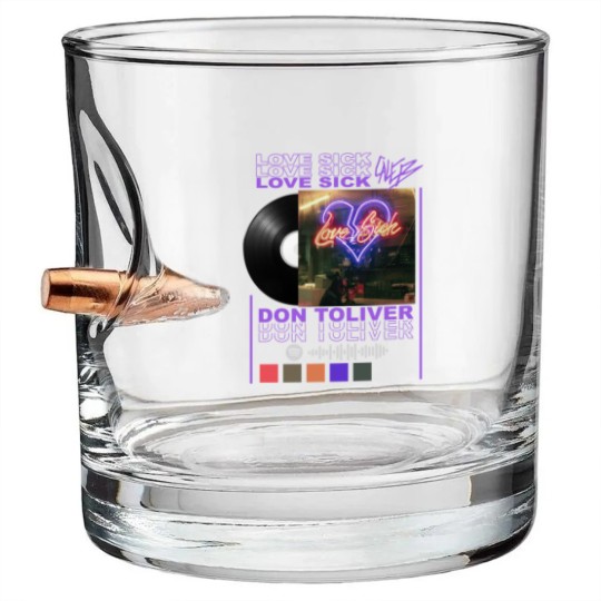 Discover Don Toliver Rap Bullet Whiskey Glasses, Love Sick Album 90s Y2K Merch Vintage Hiphop
