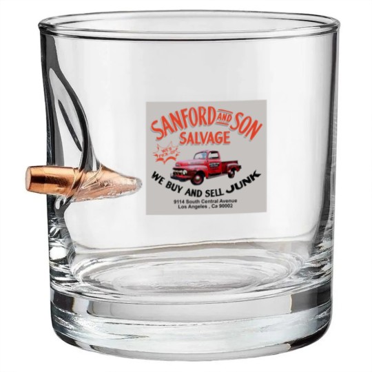 Discover Sanford and Son Salvage Worn Truck Bullet Whiskey Glasses