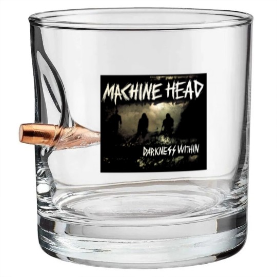 Discover Vintage Machine Head Darkness Within metal band Bullet Whiskey Glasses