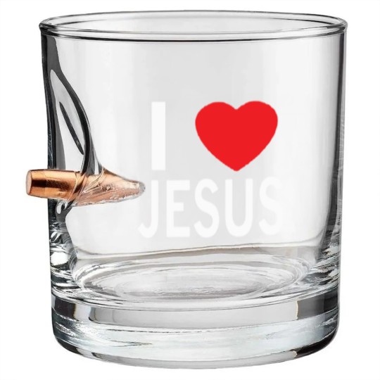 Discover I LOVE JESUS Bullet Whiskey Glasses