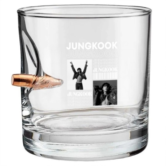 Discover Jungkookie Graphic 90s Bullet Whiskey Glasses,Jungkook Bts Bullet Whiskey Glasses, Vintage JungKook 90s Bootleg Bullet Whiskey Glasses