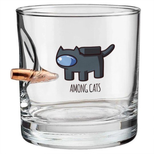 Discover Among Us black cat - Among Us - Bullet Whiskey Glasses