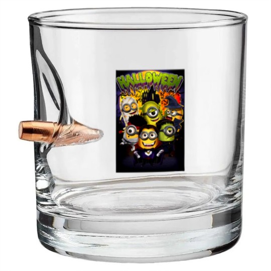 Discover Unisex Halloween Minions Jersey Short Sleeve Bullet Whiskey Glasses