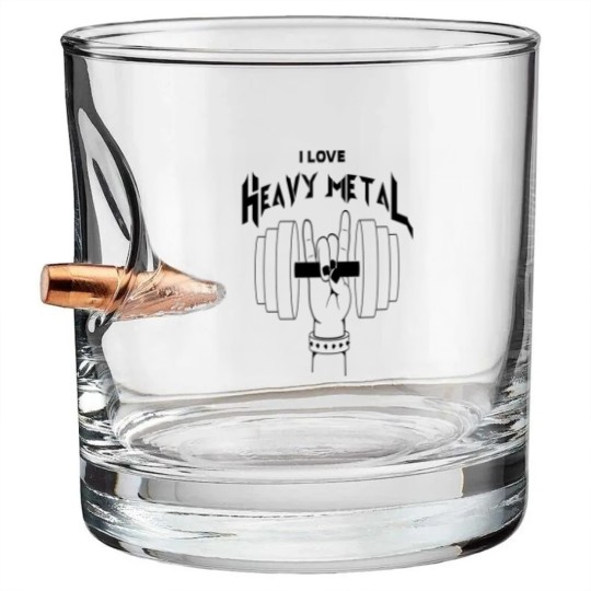 Discover I Love Heavy Metal Bullet Whiskey Glasses