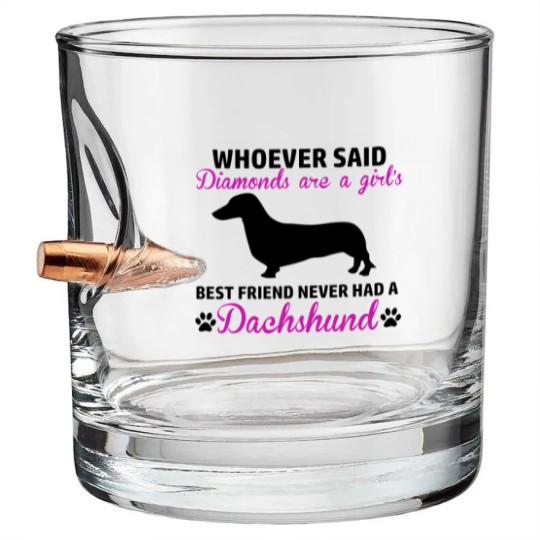 Discover dachsund diamond Bullet Whiskey Glasses