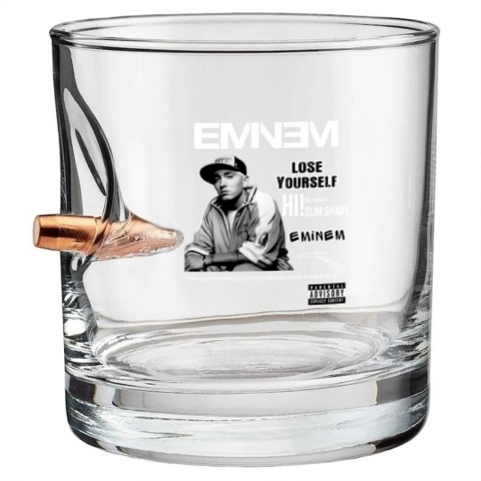 Discover EMINEM Bullet Whiskey Glasses Black (unisex)