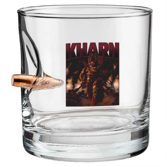 Discover Kharn the Betrayer World Eaters legion Chaos Space Marine Bullet Whiskey Glasses