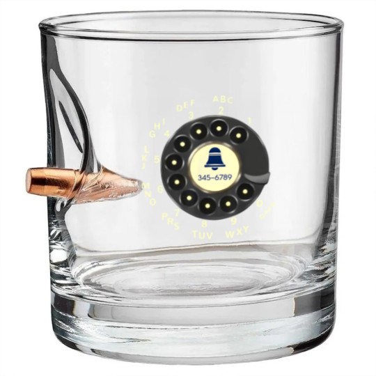 Discover Retro Rotary Dial Phone Old Phone Bullet Whiskey Glasses