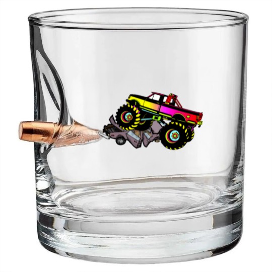 Discover Monster Truck Bullet Whiskey Glasses