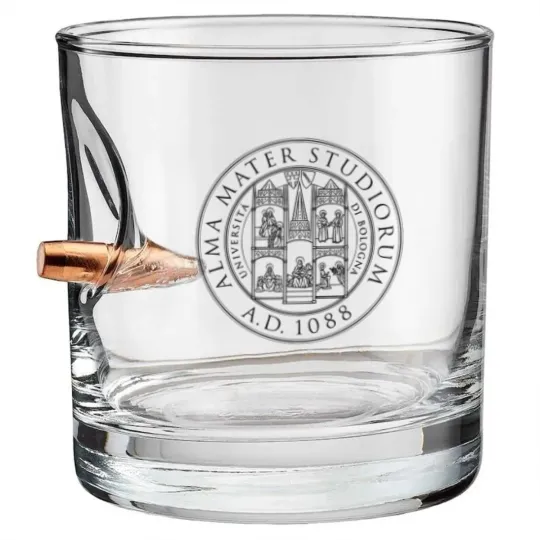 Discover University of Bologna Bullet Whiskey Glasses