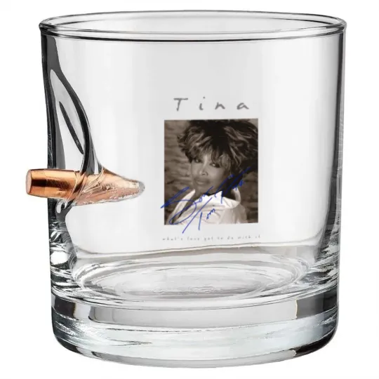 Discover Retro Signature Tina Turner Bullet Whiskey Glasses Short Sleeve Unisex Bullet Whiskey Glasses Bullet Whiskey Glasses For Men Women