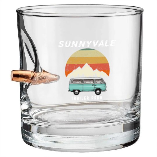 Discover Trailer Park SunnyVale Boys Vintage Gift Tri-blend Bullet Whiskey Glasses