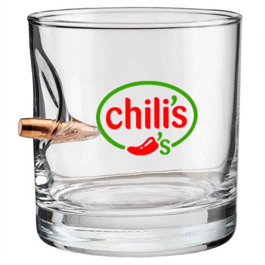 Discover Chili's Restaurant Logo Bullet Whiskey Glasses