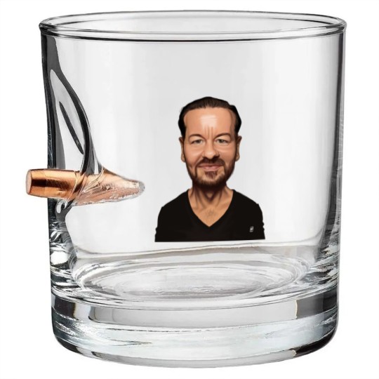 Discover Ricky Gervais - Ricky Gervais - Bullet Whiskey Glasses