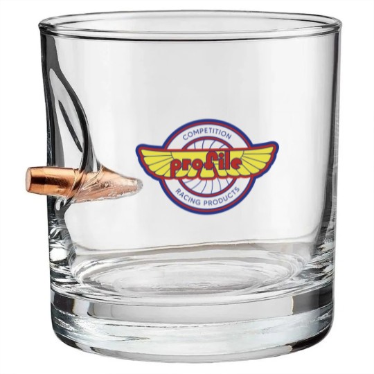 Discover Profile Competition Racing Products - Old School BMX Sticker Bullet Whiskey Glasses