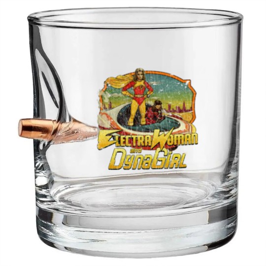 Discover Electra Woman and Dyna Girl 1976 Bullet Whiskey Glasses Bullet Whiskey Glasses