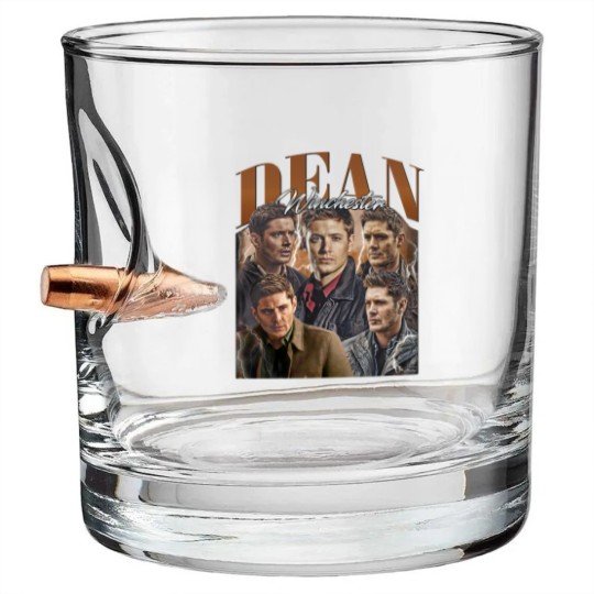 Discover Dean Winchester Vintage Bullet Whiskey Glasses, Gift For Women and Man Unisex Bullet Whiskey Glasses