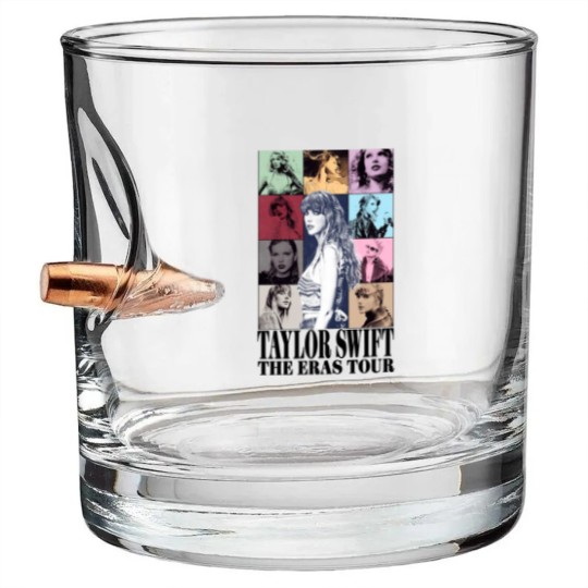 Discover Taylor Swiftian Merch Bullet Whiskey Glasses, Back and Front Bullet Whiskey Glasses